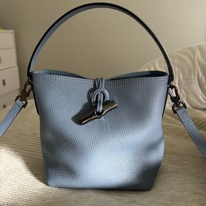 Longchamp Roseau bucket bag steel blue